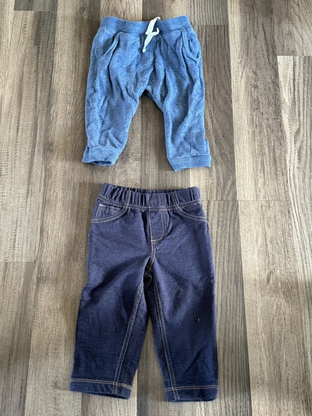 2 Toddler Two-Pack Joggers in Heather Blue and Navy
